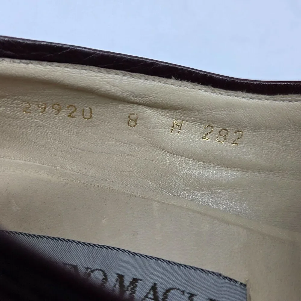 Bruno Magli 29920 Legacy Mens Brown Leather Tassel Italian Loafers Size US 8 M